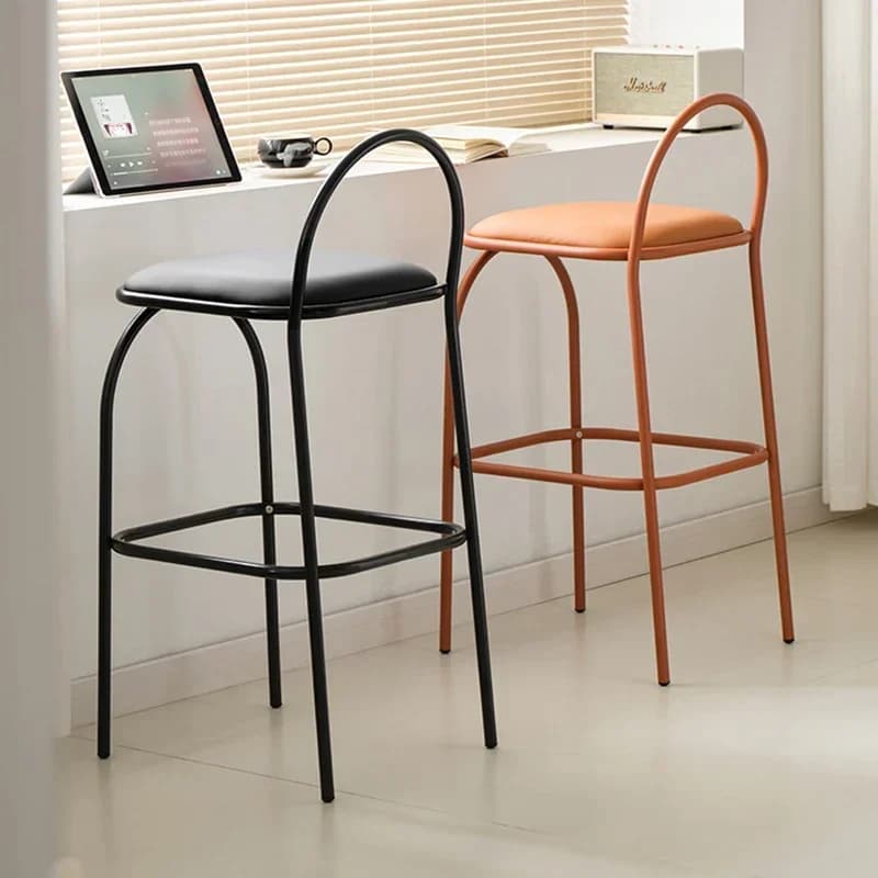 Modern Barber Bar Stool Metal Restaurant Minimalist Luxury Living Room Chair Counter Gaming Sillas Para Comedor Trendy Furniture