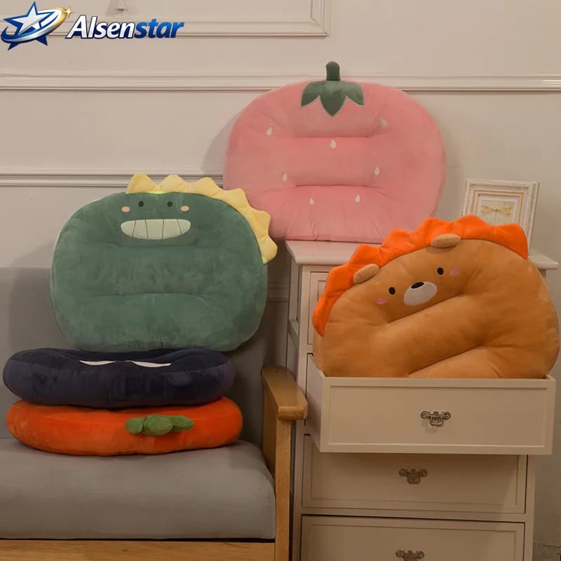 Cuscino 3D in Cotone PP a Forma di Frutta, Pinguino, Leone, Cactus, Fragola, Pianta, Cuscino Decorativo per Divano, Letto, Ufficio, Sedia