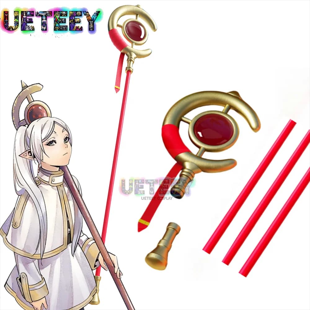 UETEEY COS Frieren Cosplay Bastone da passeggio Anime Cosplay ProP Accessori