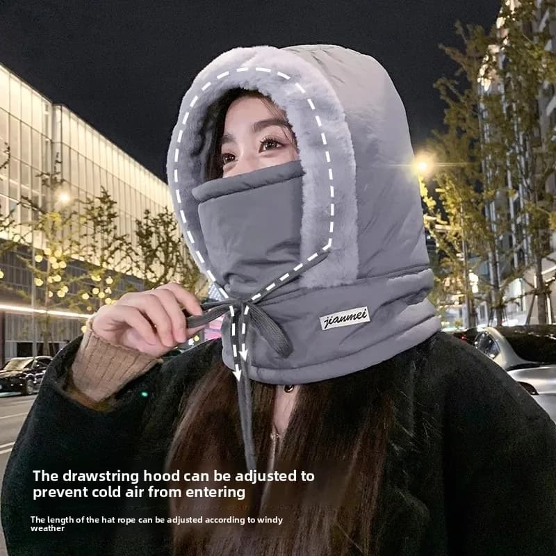 Ghetta per il collo calda per moto invernale Maschera per sport all'aria aperta antivento Passamontagna per il viso Berretto in cotone 3 in 1 Protezione per il viso calda