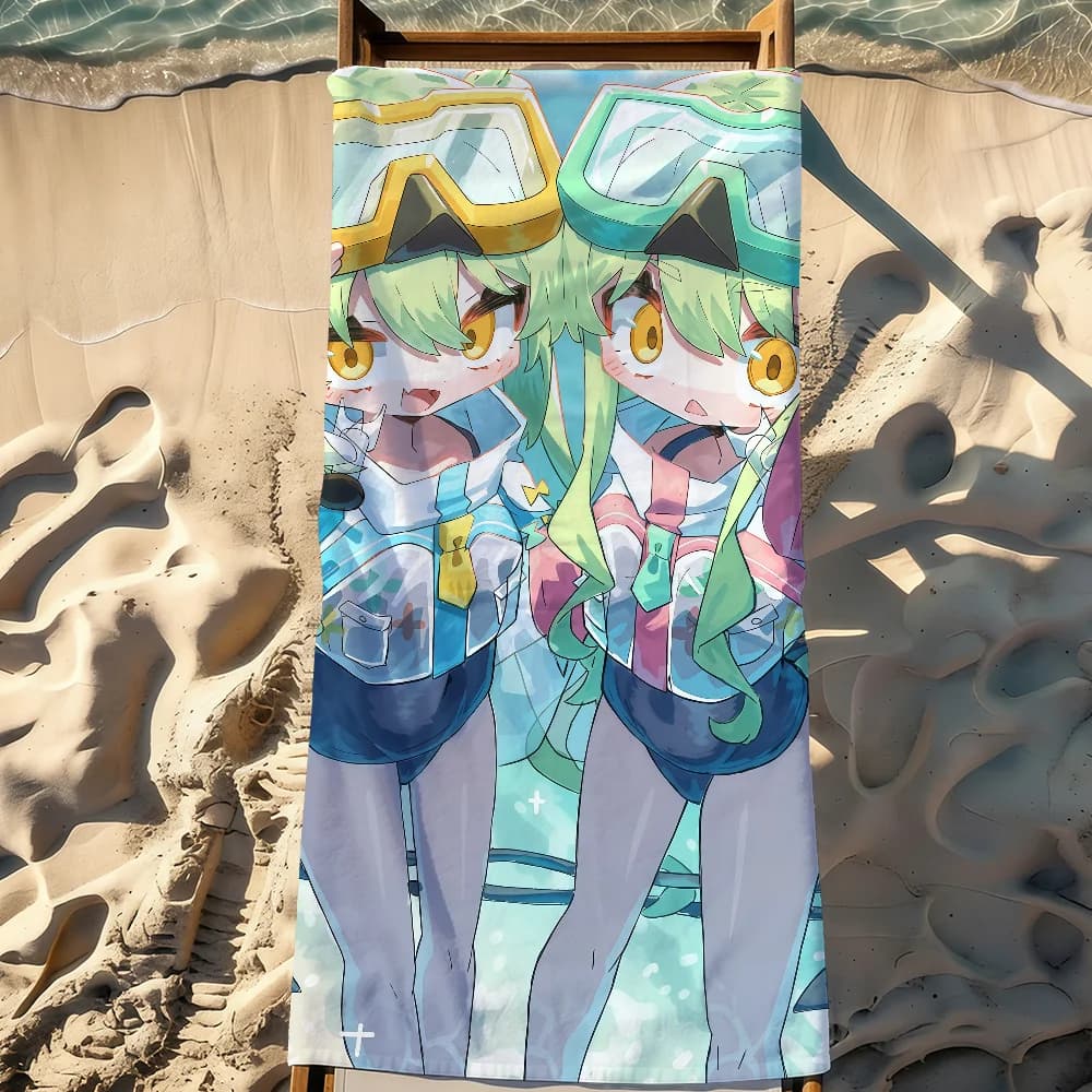 Game Tachibana Twins B-Blue A-Archive Asciugamano sportivo ad asciugatura rapida, attrezzatura da viaggio e da campeggio, resistente alla sabbia, morbido, leggero, grande asciugamano da spiaggia