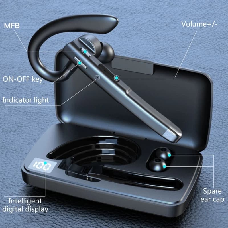 YYK520 2nd Wireless Bluetooth 5.1 Office Headphone Headphones Business Style Ear Hook For Car Driving Sports Running Gym