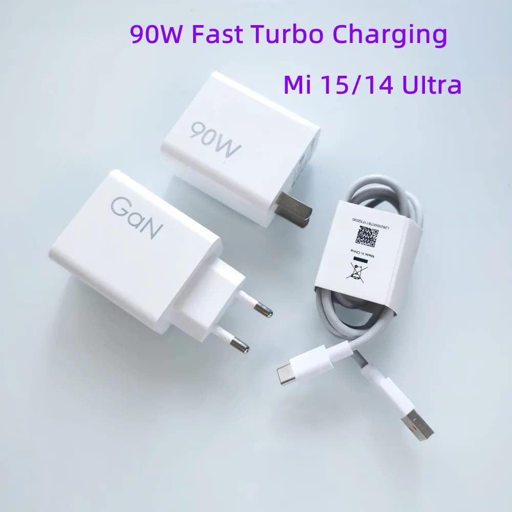 Per Xiaomi 90W GaN Caricatore Turbo Carica Veloce US EU Adattatore di Alimentazione Per Mi 15 14 13 Ultra 12 11 Pro Poco X7 F7 Pro Redmi Nota 13 15