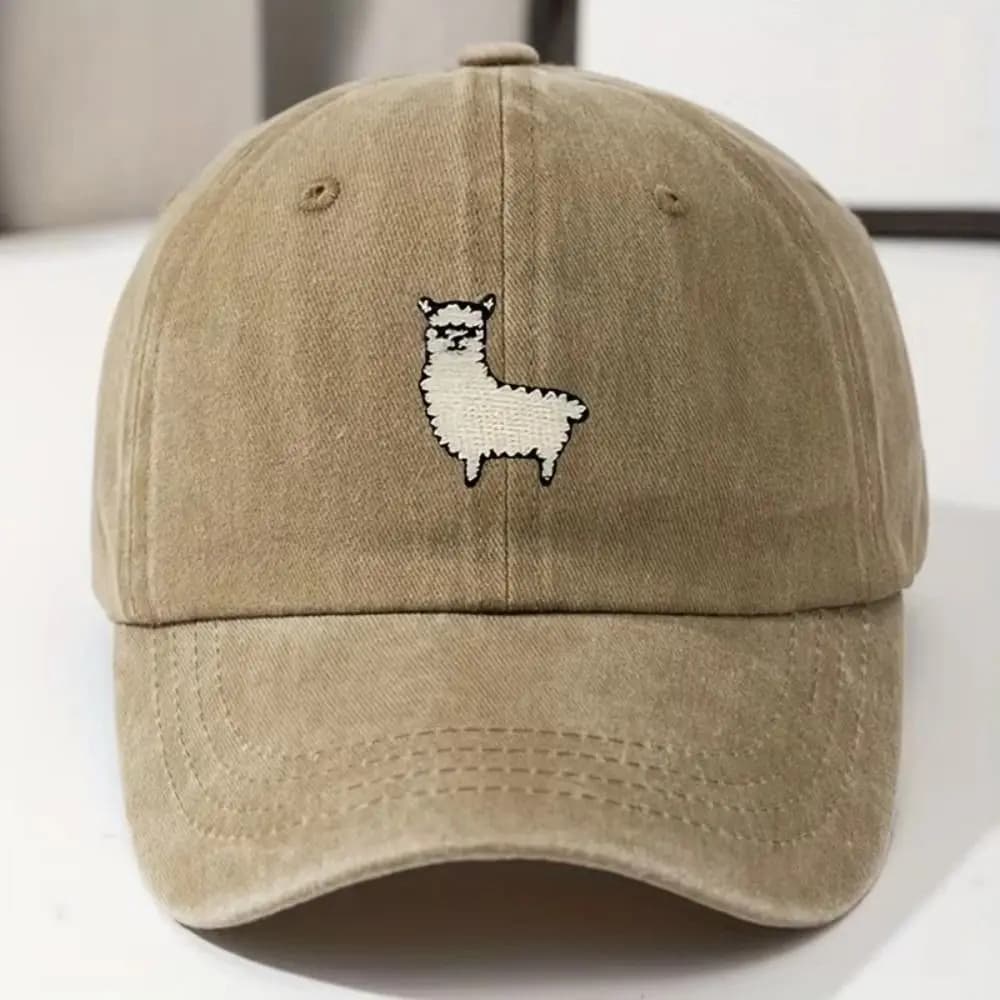 Fashion Cute Sheep Pattern Baseball Hat Adjustable Casual Duck Tongue Hat Breathable Versatile Sun Protection Hat Outdoor