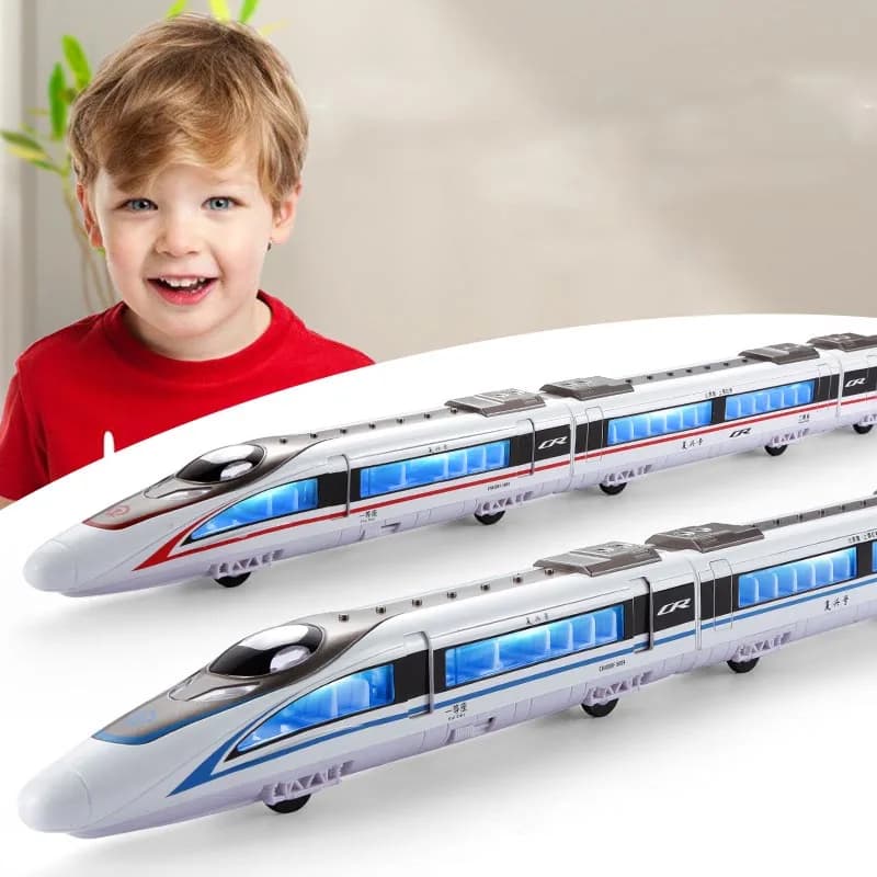 Modello di treno ad alta velocità in lega per bambini Toys1:38 Set di giocattoli per metropolitana in lega pressofusa Confezione regalo Regalo Treno per bambini Giocattoli