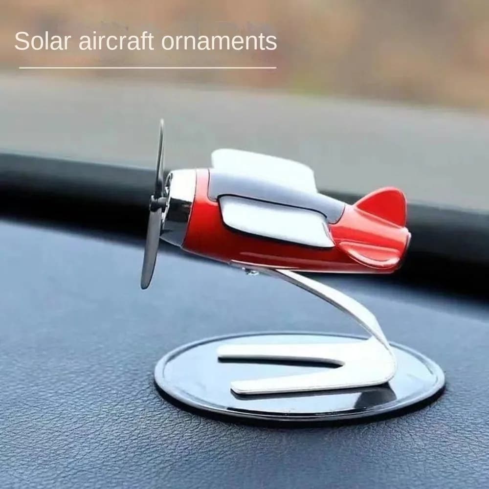 Solar Energy Car Deodorant with Solid Perfume, Aeroplane Shape Auto Decoration, Interior Auto Scenter