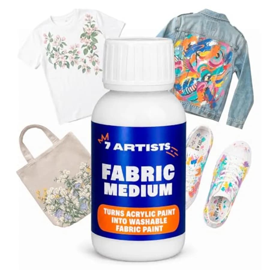 for Acrylic Paint fl oz Turn Acrylics Into Washable Paint Soft Flexible Matte Finish, No Cracking Textie Medium for T-Shirts, D