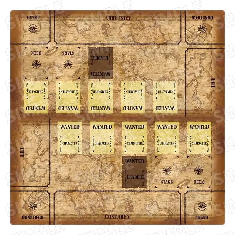 Nuovo Tappetino da Gioco 600x600mm Fai-da-te Mappa Pirata One Piece Doppio Lato per Carte Collezionabili OPCG, Tappetino in Gomma da 2mm Senza Bordi per Giochi da Tavolo, Giocattolo Regalo
