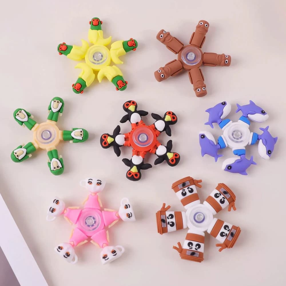 Brainrot Fidget Toys Spinner a mano EDC Giocattoli sensoriali antistress Shark Tung Tung Sahur Giocattolo antistress per adulti Regali di compleanno