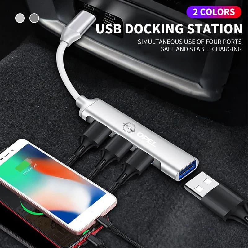 Hub USB per Auto, Stazione di Ricarica Tipo C, Accessori Interni per Opel, Skoda, Citroen, LEXUS, Infiniti, Dacia, Cadillac