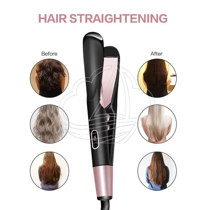 Piastra per Capelli 2 in 1 con Funzione Lisciante e Arricciante, Ioni Negativi, Riscaldamento Istantaneo, Strumento Professionale per lo Styling