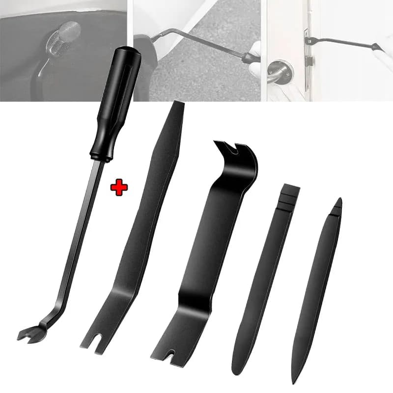 Kit di Strumenti per la Rimozione di Pannelli e Rivestimenti Auto, Attrezzi per Cruscotto e Portiere con Set di Rimozione Fissaggi per Riparazione Interni Auto - L