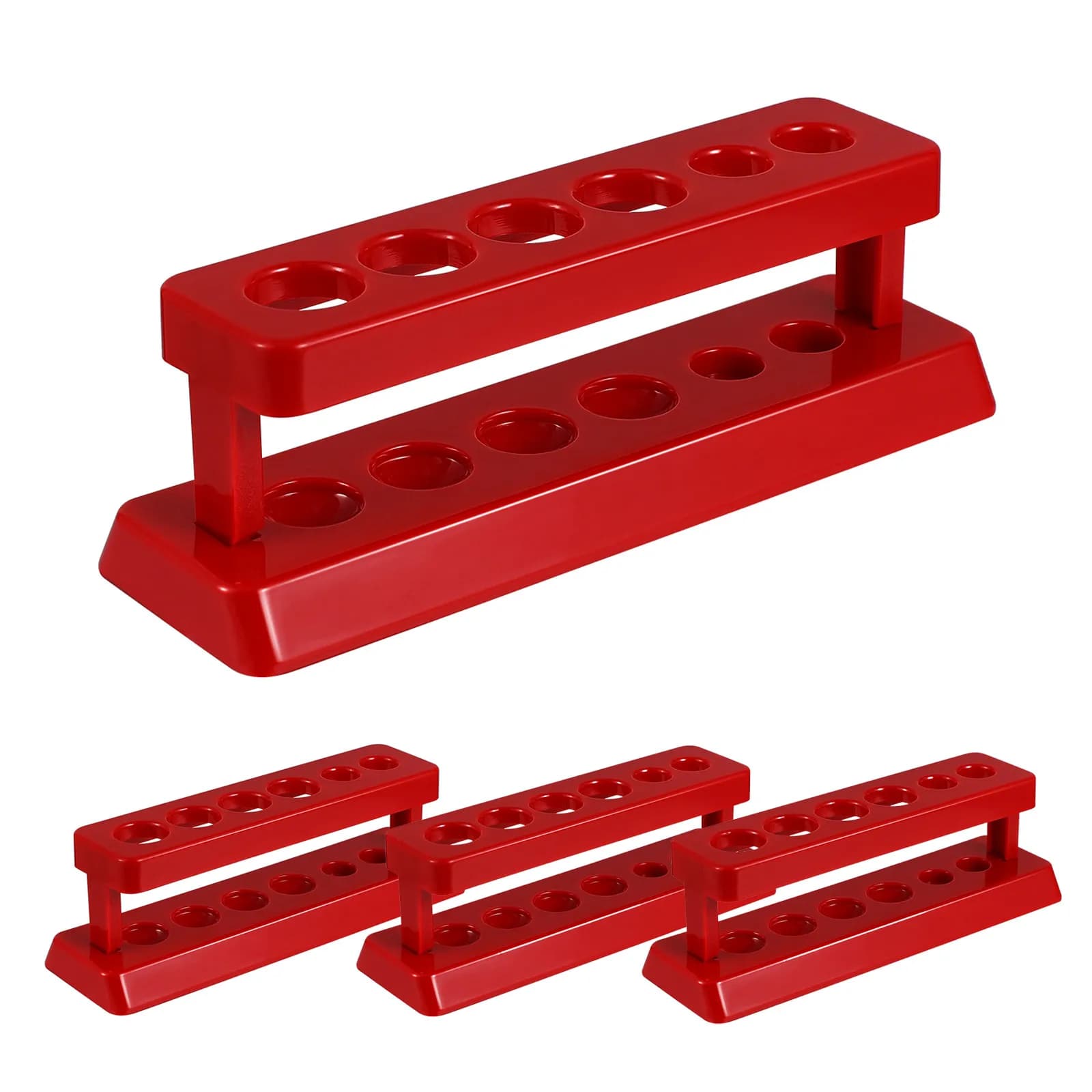 Supporto per tubi da laboratorio da 3 pezzi, organizer per provette, scaffale resistente, porta provette in plastica, supporto per tubi da 15-17 mm