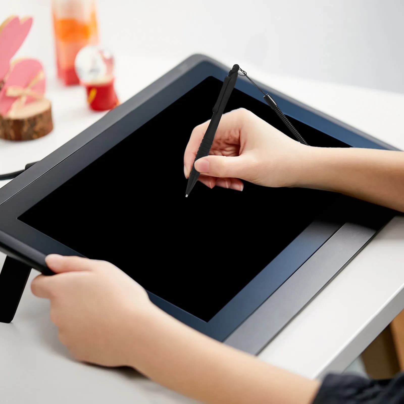 2 Pezzi Penna Stilo Resistiva per Schermi Resistivi, Solo per Computer, Tablet, POS, Dispositivi di Gioco, Scrittura a Mano, Disegno, Penna Digitale