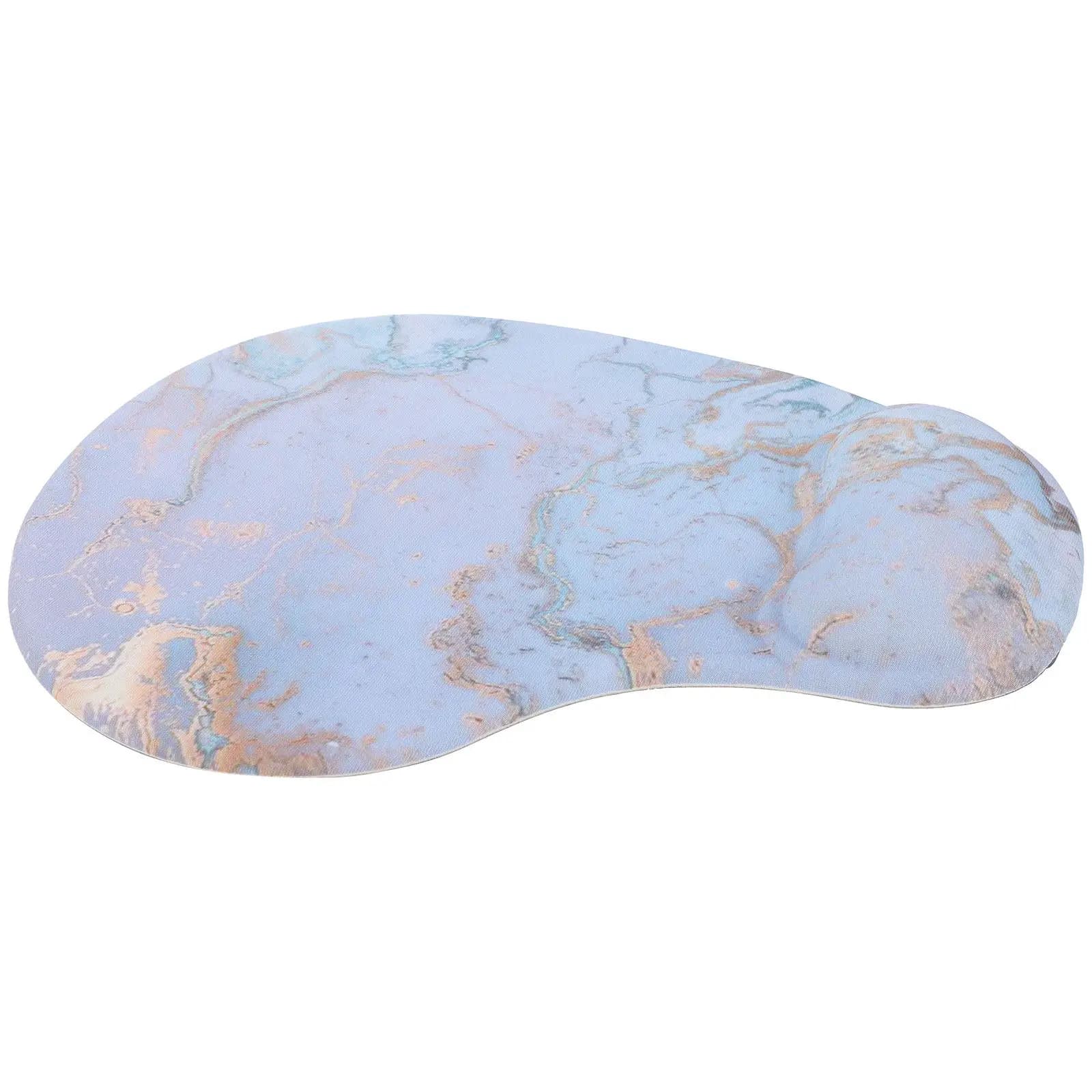 Tappetino per Mouse Ergonomico con Design in Marmo, Supporto per Polso in Memory Foam Morbido, Base Antiscivolo per Gaming, Scrivania e Computer