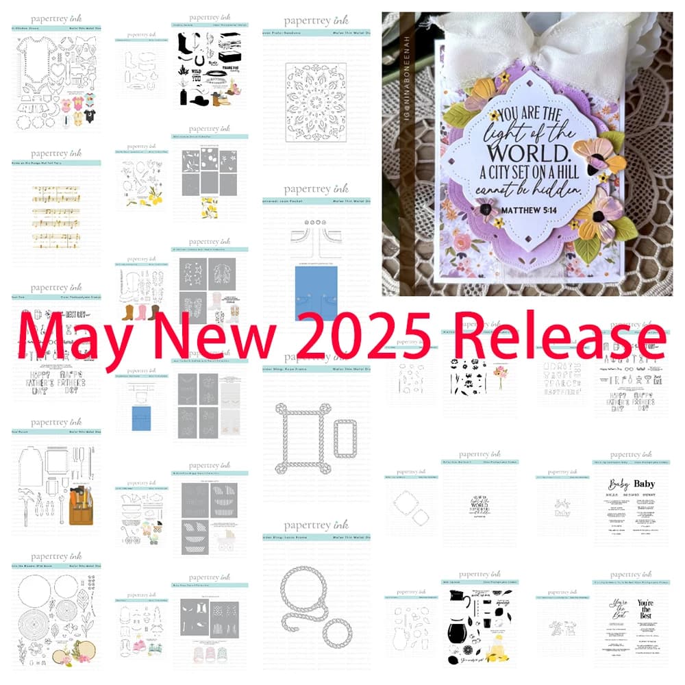 2025 New Dies Stamp Stencil Set Boot Lemon Blossom Petals Cowboy Reverie Lasso Rope Frame Die Stencil DIY Scrapbooking Card Gift