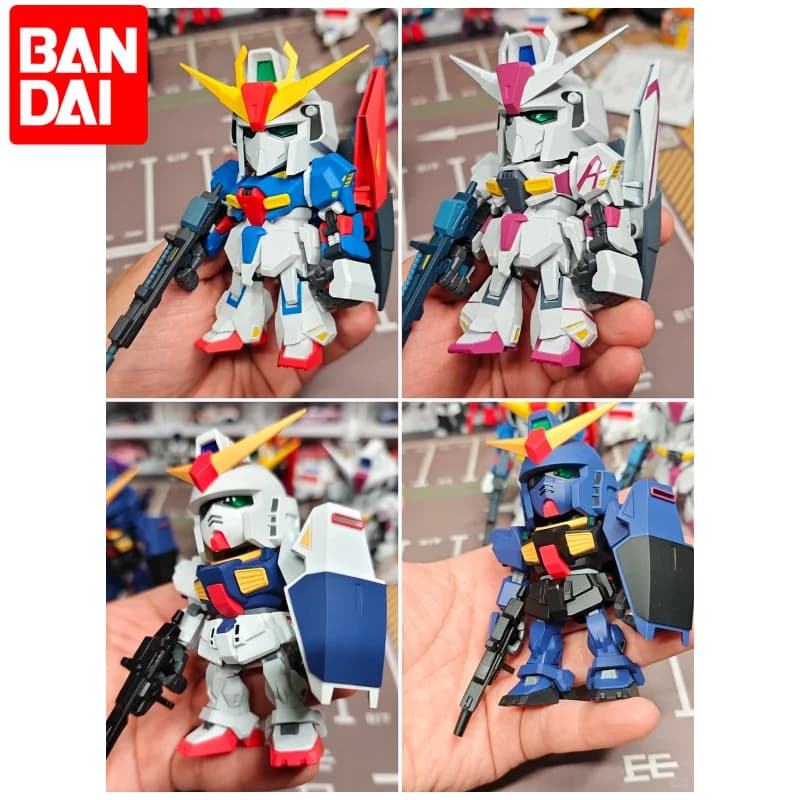 Bandai Zeta Gundam Gundam Series Qmsv Mini Blind Box Action Figure Collectible Desktop Ornament Gift For Anime Collectors Gift