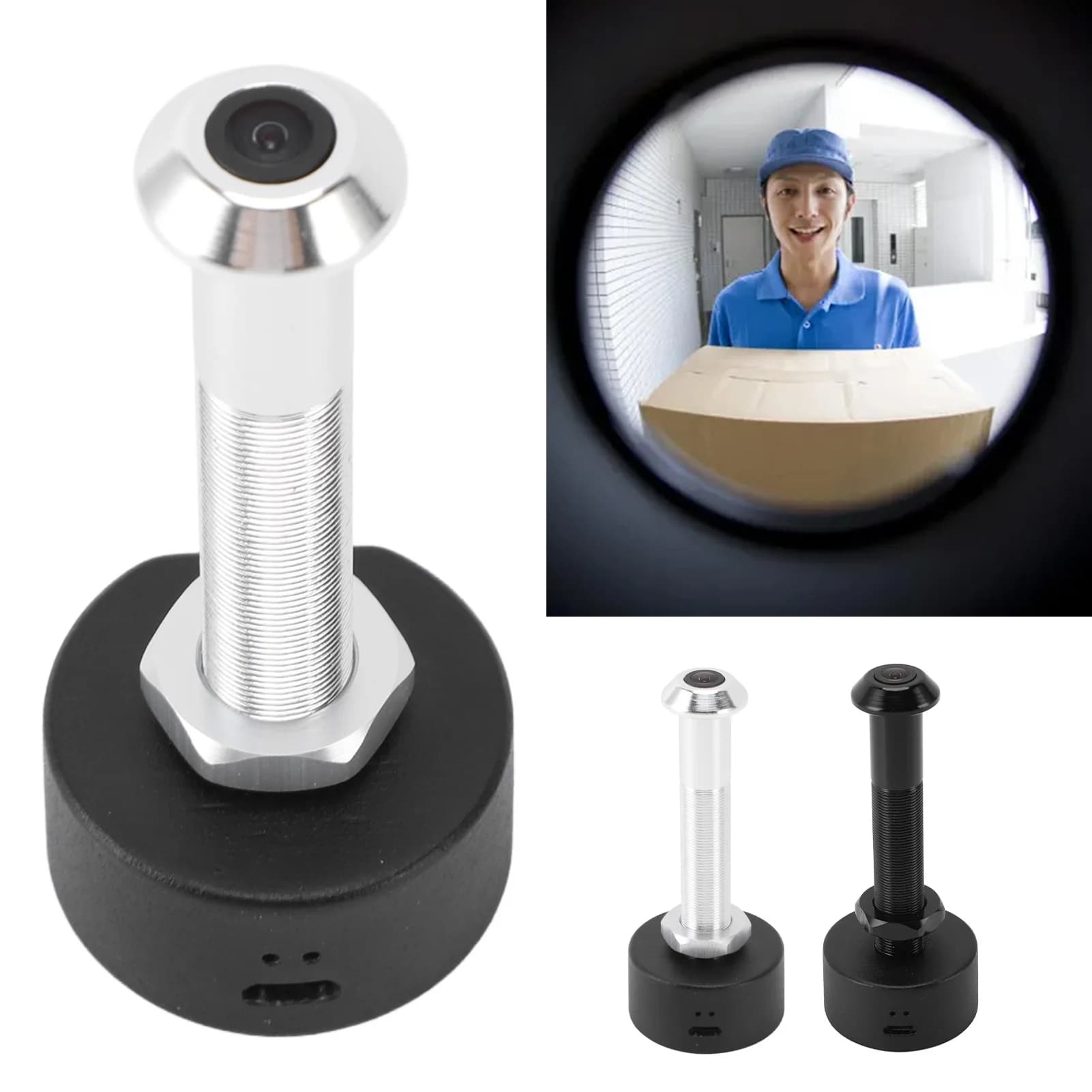 Wifi Peephole Camera 1080P HD Mobile Detection 150° Wide Angle Lens Door Viewer with APP for Home Security Digital Door Viewer