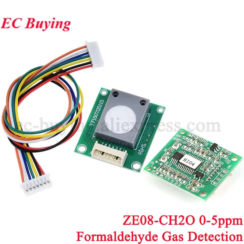 ZE08-CH2O Modulo sensore elettrochimico di monossido di carbonio formaldeide 0-5ppm ZE08 Modulo di rilevamento gas CH2O Uscita UART/analogica
