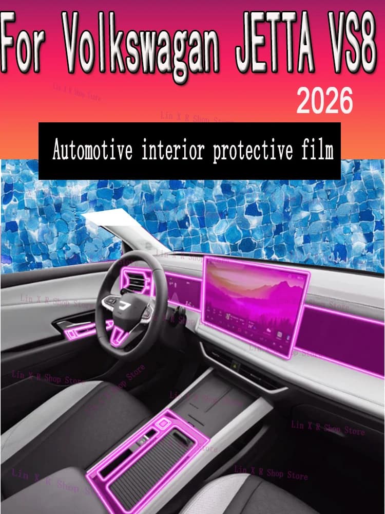 Pellicola Protettiva in TPU per Pannello Cambio e Schermo di Navigazione per Volkswagen JETTA VS8 (2026), Adesivo Anti-Graffio per Interni Auto