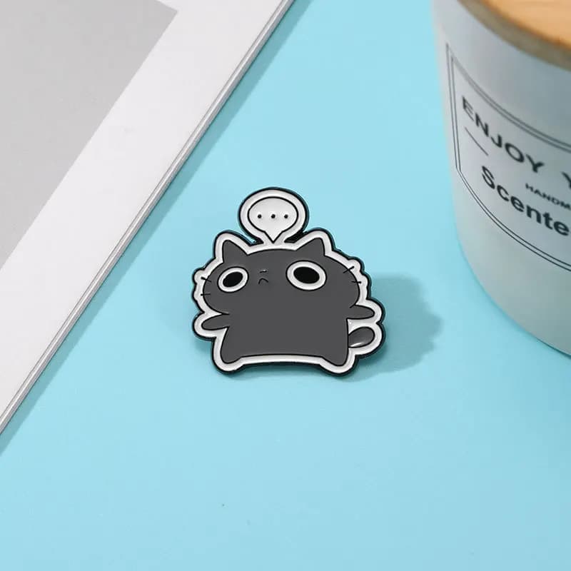 New Cartoon Cute Cat Anime Brooch Pin Alloy Enamel Badge For DIY Clothing Bags Shoes Hat Scarf T-shirt Jeans Decoration