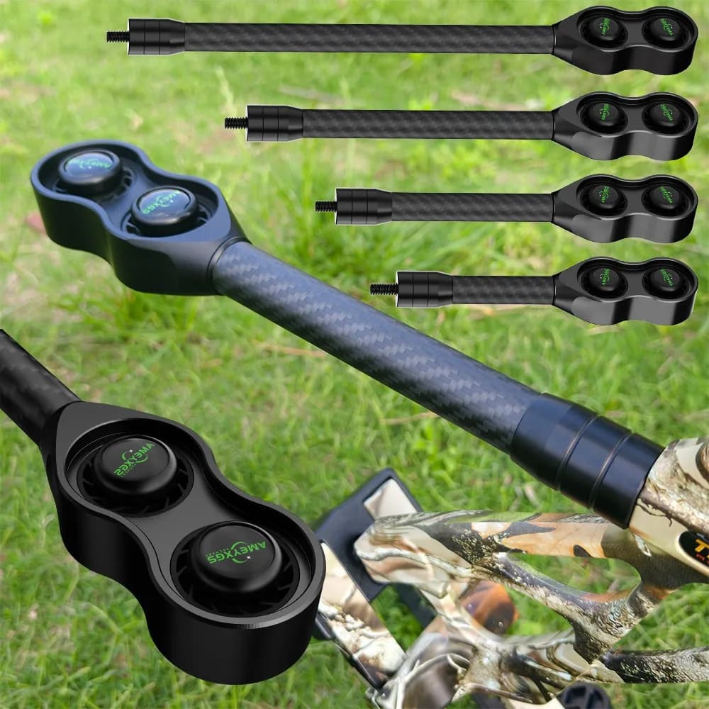 8" 10" 12" 15" Compound Bow Carbon Stabilizer Balance Bar Rod Weight Shock Absorption Archery Hunting Shooting Targeting Damper