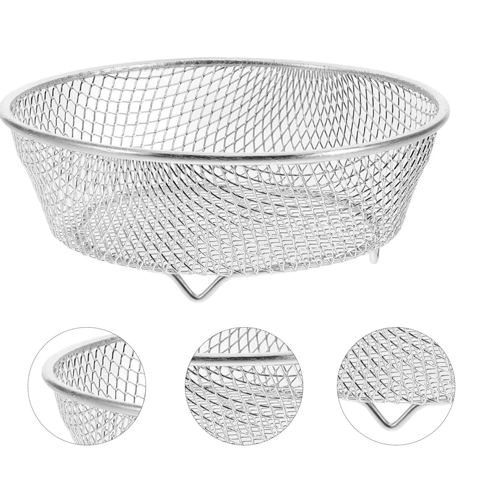 Stainless Steel Vertical Bbq Skewer Rotisserie Air Fryer Oven Basket Grill Accessories Round Hanging Skewers Barbecue Tool