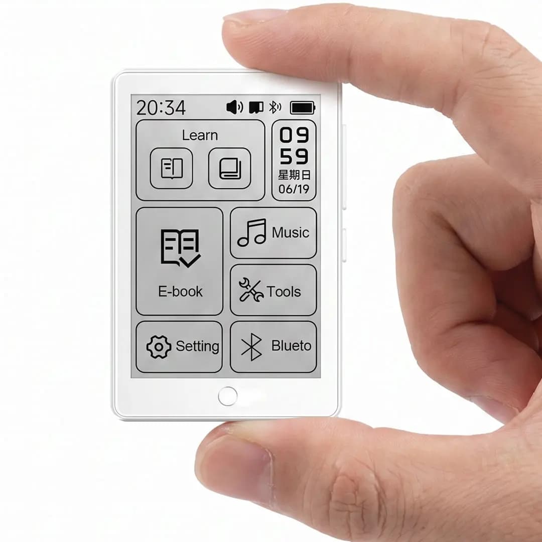 Teenager E-Reader 2.7" E-Ink Screen MP3 Player with 7 Built-in Dictionaries, Bluetooth 5.4, 32/64GB Memory, TF Card Slot for Stu
