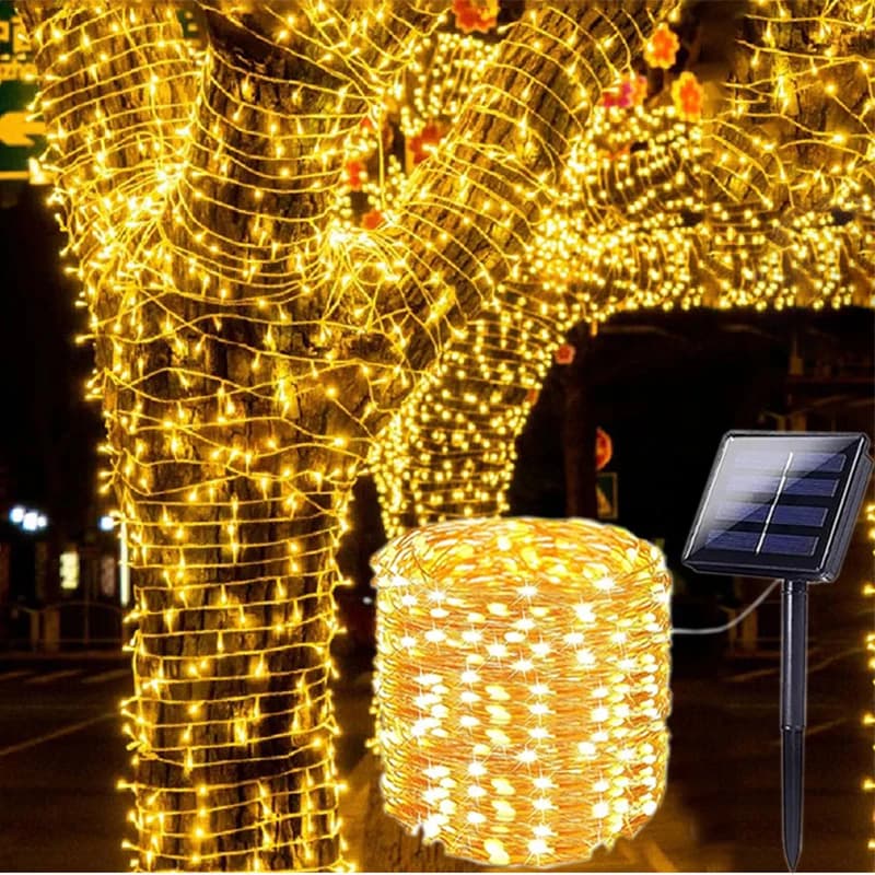 Garden Outdoor LED Solar Lamp, Fairy Light, LED Sparkling Waterproof Lamp For Christmas Patio Tree Party, 6m/12m/23m/33m