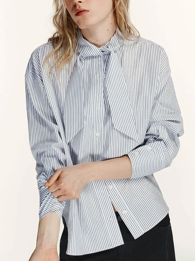Women's Silk Shirt Style Chestnut Long Sleeves Spring 2026 - New Arrival, Ethnic Palcoscenic Clothing, Women's Premium Clothing