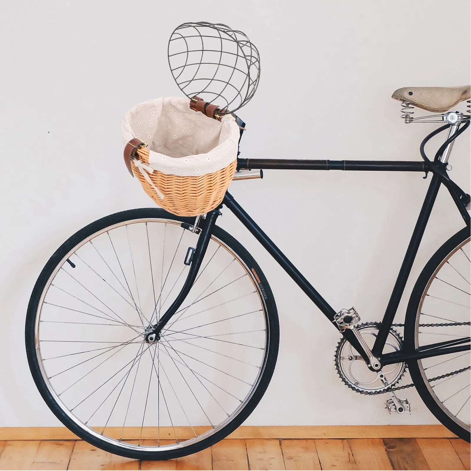 Pet Bike Basket Front Frame Large Capacity Removable Carrier Durable Cycling Bag for Dogs Cats Portable Pet Carrier