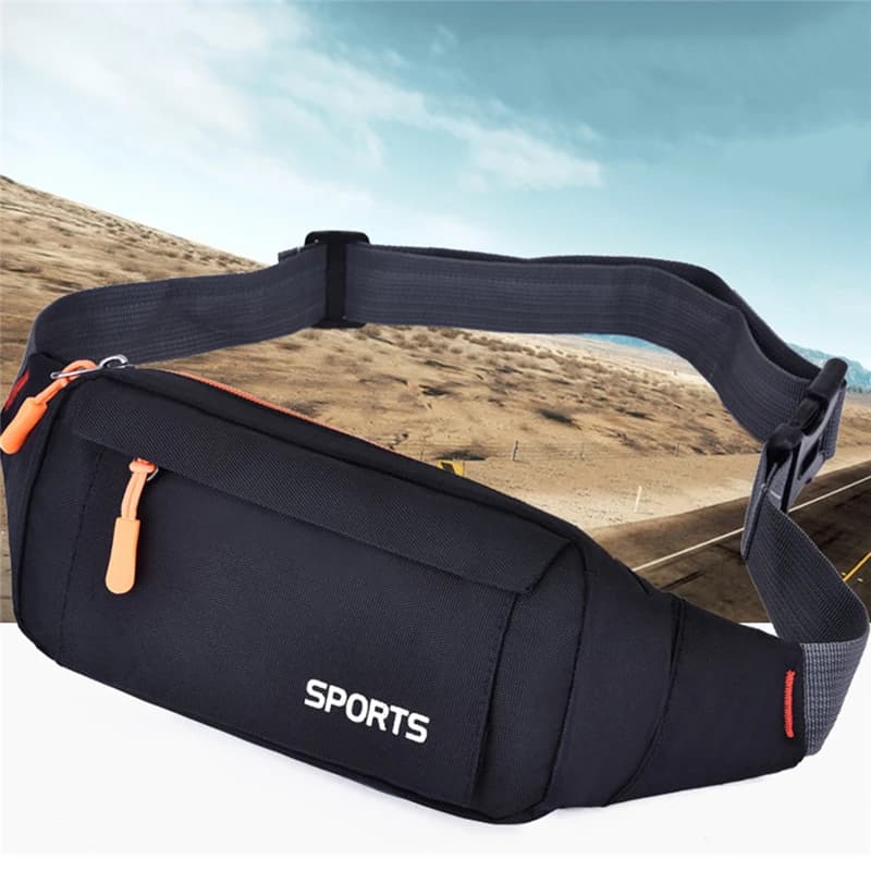 Women's Waist Waterproof Gym Fitness Waist Waist Bags with Belt
