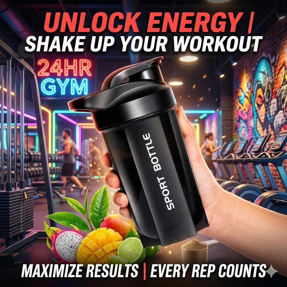 Simple Anti-Friend Protein Shaker Bag 500ml, Sports Bottle with BPA-Free Mixer for Powder and Fitness Protein