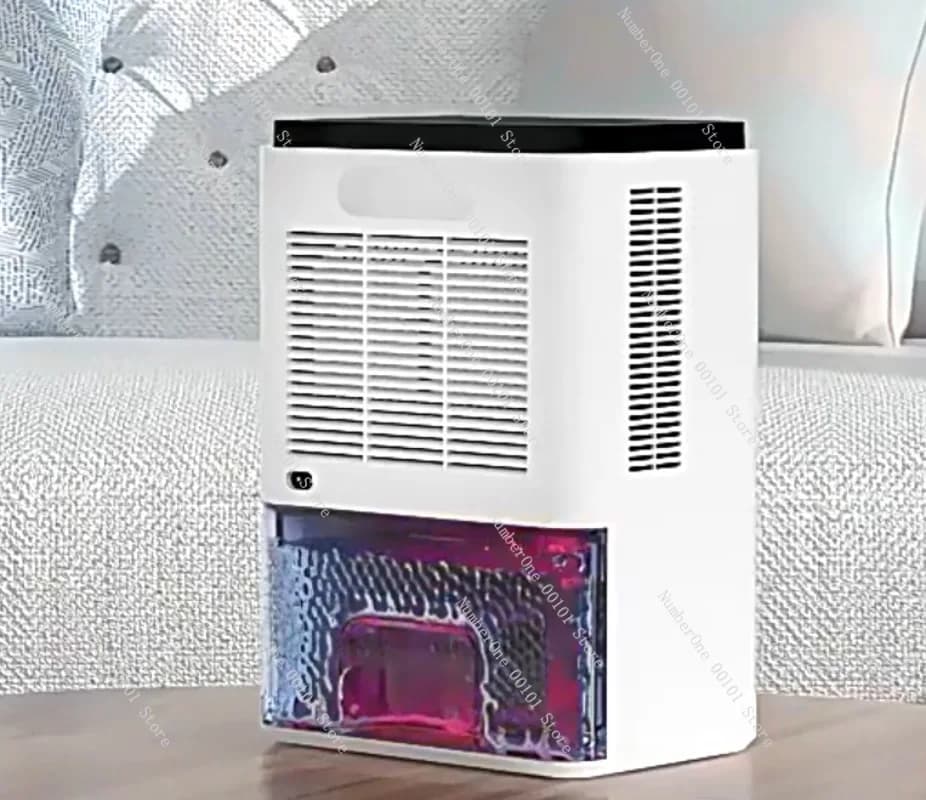Deumidificatore per camera da letto, armadio interno del seminterrato, deumidificatore e purificatore d'aria portatile per bagno, deumidificatore silenzioso