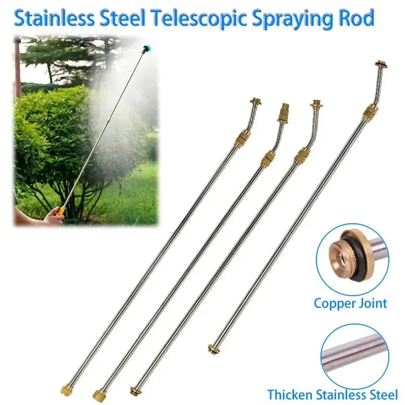 Asta di spruzzatura telescopica in acciaio inossidabile Giunto in rame da 0,5-1 m per spruzzatore manuale elettrico Accessori per spruzzatura da giardino esterno