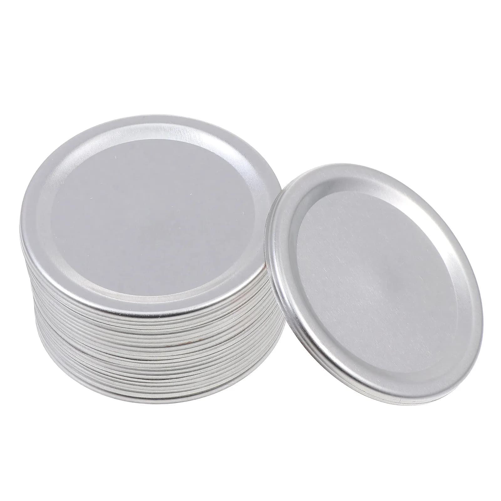 24Pcs Mason Jar Lid Discs High-Quality Tinplate Sealing Caps for Jams Fruits Vegetables Dried Goods Storage Leak-Proof
