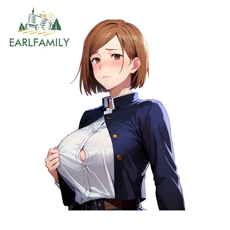 EARLFAMILY Nobara Kugisaki Succubus Adesivo per auto Adorabili adesivi per bagagliaio di motociclette in stile cartone animato adatti per la decorazione della scatola degli attrezzi da pesca