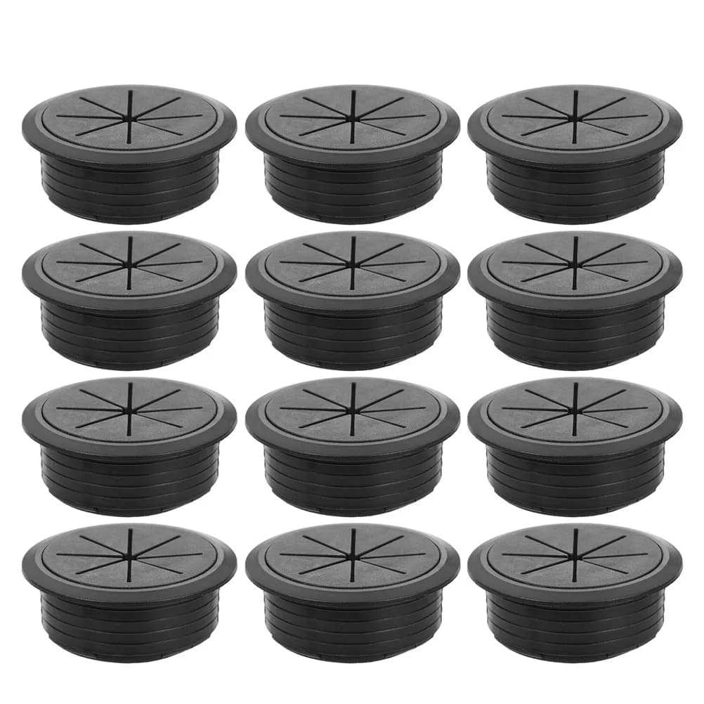 20Pcs Desktop Cable Hole Covers Cord Grommets Round Desk Wire Hole Plugs Wire Organizer for Office Computer Desk