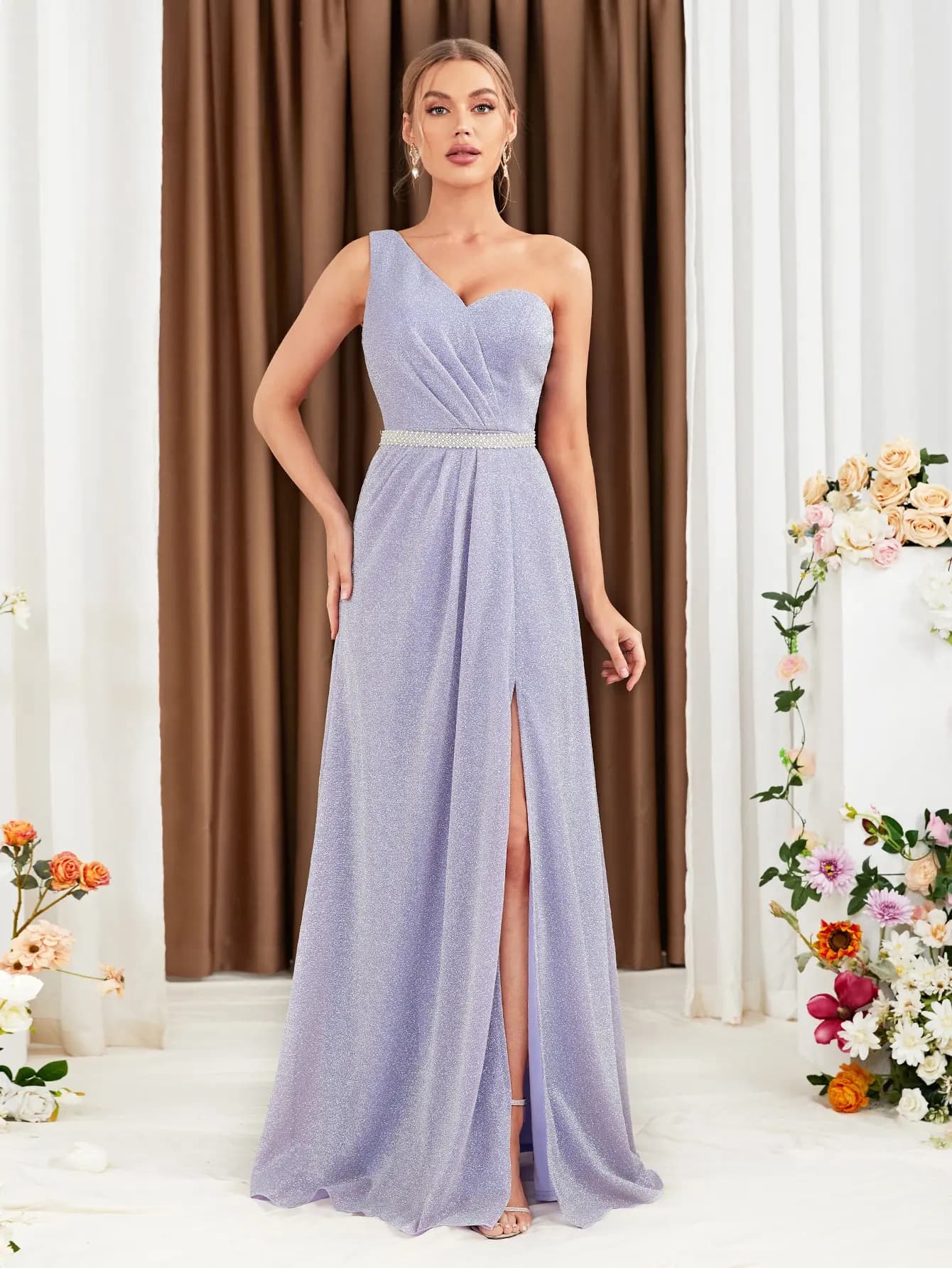 MGIACY Bridesmaid Dress for Adults with Waist Waist Belt