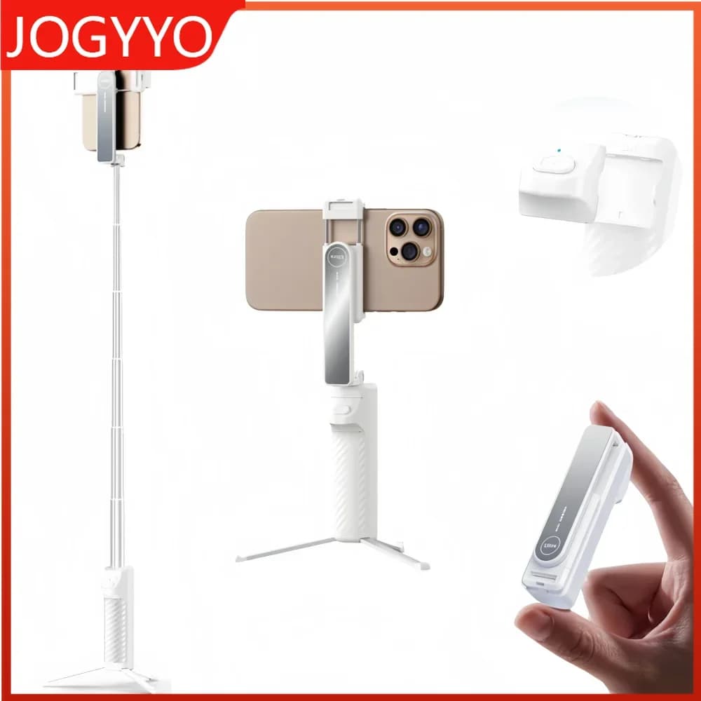 Treppiede portatile per selfie stick con telecomando Bluetooth, supporto regolabile per telefono per streaming live e vlogging, supporto compatto da tavolo ‌