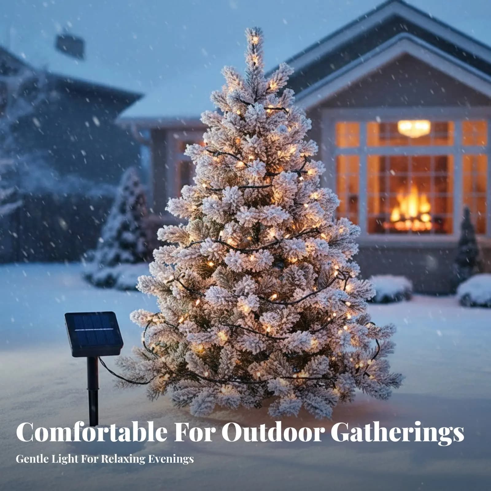Luci Decorative Natalizie a LED Solari da Esterno Impermeabili, per Giardino, Balcone, 8 Funzioni
