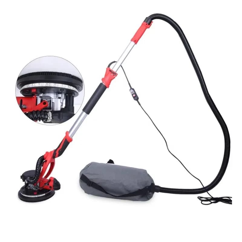 Levigatrice Elettrica per Cartongesso H202 da 750W a Aspirazione Singola con Striscia LED, Levigatrice a Disco per Pareti - Vendita Diretta dai Produttori