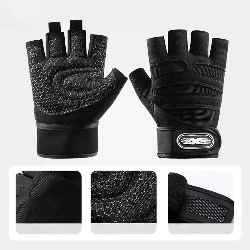 Women's Outdoor Sports Gloves Guard Fiess Gym Cycling Hiking Boxing Exercise Training Long Wrist workout without fingers