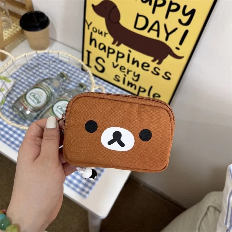 Cute Rilakkuma Creative Fashion Storage Lipstick Bag Coin Purse Card Holder Headphones