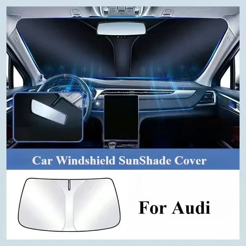 Per Audi Car parabrezza parasole copertura A3 8L 8P A4 B6 B7 B8 A6 C5 C6 4F RS3 Q3 Q7 TT 8L protezione solare finestra anteriore parasole