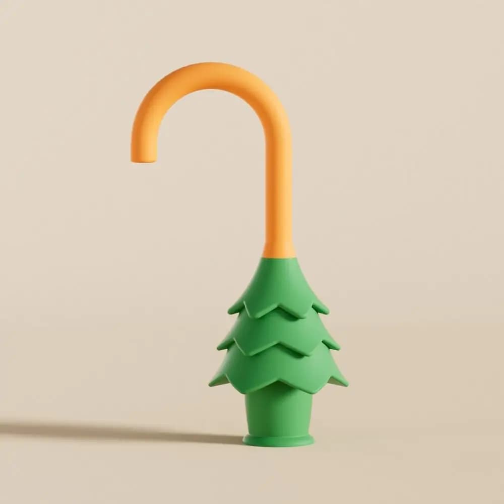 Simpatico fermaporta a forma di albero di Natale, anti pizzico, serratura di sicurezza a mano, coperchio cerniera per porta in silicone portatile