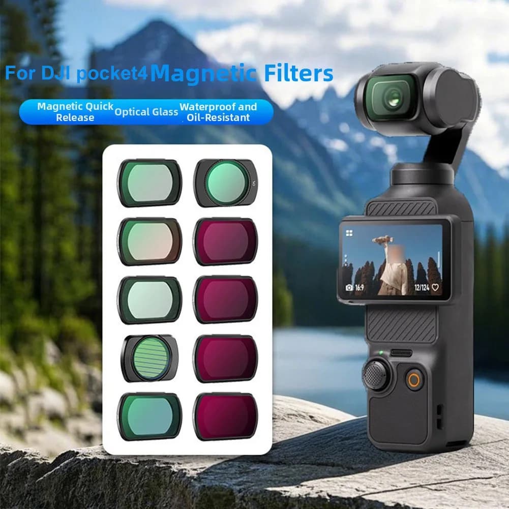Kit di filtri magnetici CPL e ND per fotocamera DJI Pocket 4, polarizzatore e filtro dimmer, filtri opzionali, accessori fotografici