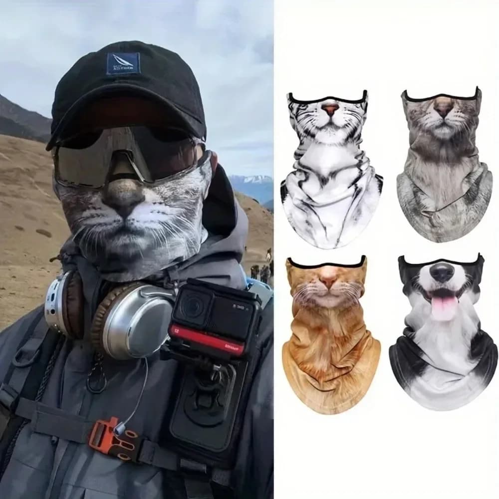 Passamontagna per animali Moto Motocross Sci Cappello da snowboard Fodera per casco Gatto Cane Biker Collo Berretto per il viso Ciclismo Maschera solare Copricapo