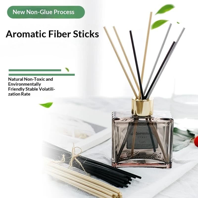 100Pcs Fiber Diffuser Sticks 3mm*19cm Aromatherapy Volatile Rod Home Fragrance Diffuser Accessories for Office Home Decoration