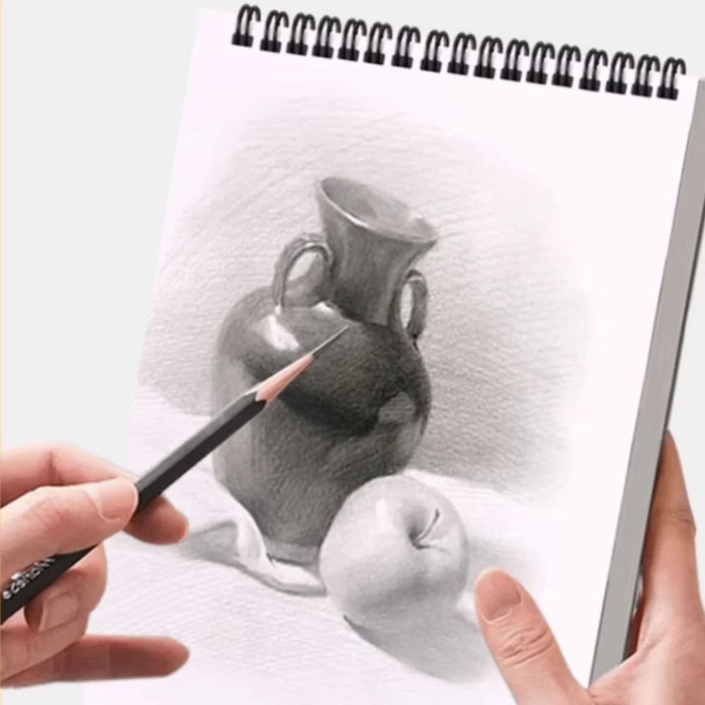 100 Sheets Coil Sketchbook Perforated Pages Easy To Tear Spiral Bound Artist Sketchbook 100gsm Thickened Paper Acid-Free Paper